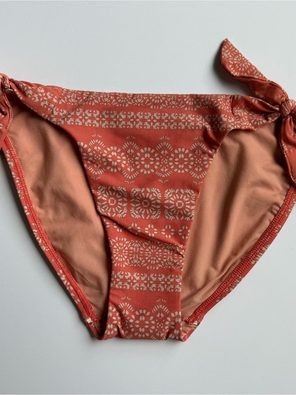 Robin Piccone Coral Printed Tie-Side Bikini Bottom Small S NWOT